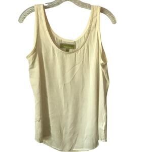 Sigrid Olsen Signiture Top Blouse Camisole Womens Medium Silk Cream Sleeveless